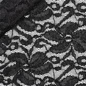 Elasztikus glitteres csipke - NERO (fekete)